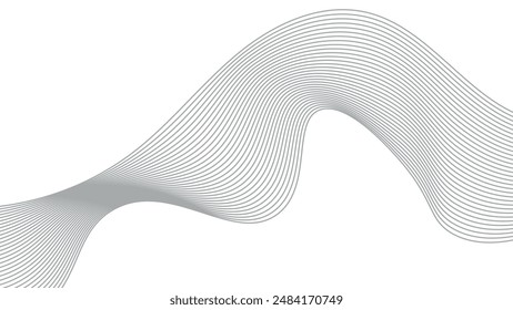 Abstractas fondo de línea ondulada sonido dinámico patrón ondulado elegante diseño de patrón de arte de línea