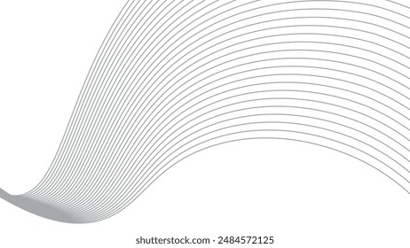 Abstrakter Wellenlinienhintergrund Dynamisches Schallwellenmuster Stilvolles Linienmuster-Muster-Design