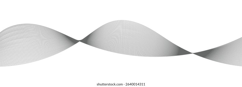 Abstract wavy line background, dynamic sound wave, wavy pattern. Dynamic sound wave. Wave Swirl, frequency sound wave, twisted curve lines with blend effect. Vector illustration