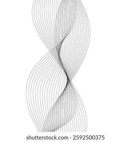 Abstract Wavy Line Background. EPS10