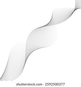 Abstract Wavy Line Background. EPS10