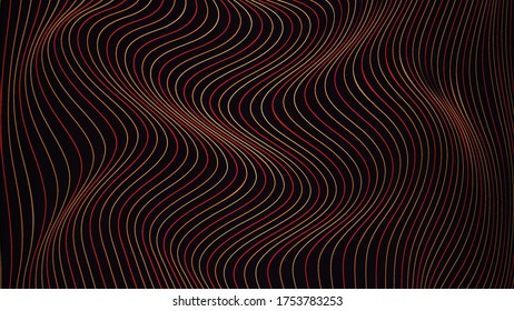 Fondo de línea ondulada abstracta con composición geométrica