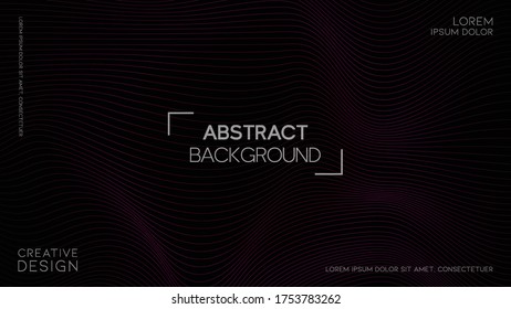 Fondo de línea ondulada abstracta con composición geométrica