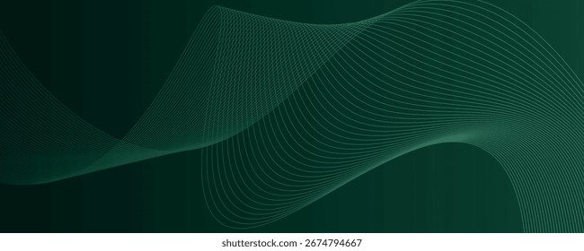 Abstract Wavy Line Background with Gradient Flow