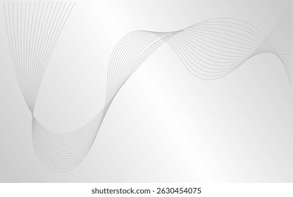 Fondo de línea ondulada Abstractas en blanco y gris claro
