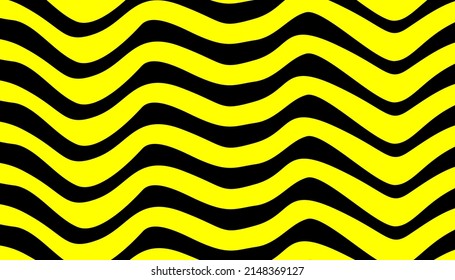 
Abstract wavy line background with yellow black color.