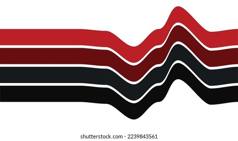 Resumen de fondo de color de línea ondulada. Ilustración del vector