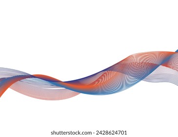 Abstract wavy line colorful vector design.