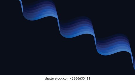 Abstract wavy line creative background. This simple line 3d wavy background can be used as a banner or web page elements.