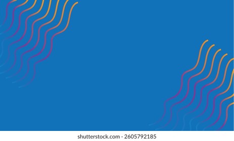Abstract wavy line design on a solid blue background, featuring a subtle gradient for a modern look.