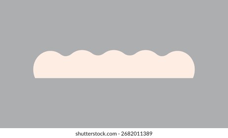 Abstraktes wellenförmiges Liniendesign auf grauem Hintergrund. Minimalistische und abstrakte Kunst mit wellenförmigen Linien. Neutrale Töne verstärken den abstrakten Wellenlinieneffekt. Hintergrundvektor.