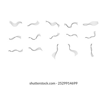 Conjunto de Elementos de Linha Ondulada Abstrato