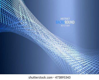 abstract wavy line future background vector