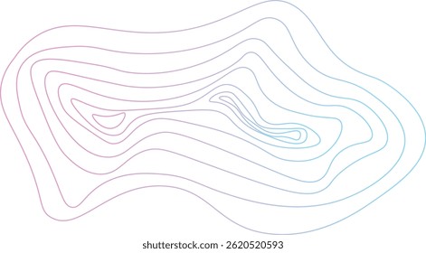 abstract wavy line with gradient color vector illustration