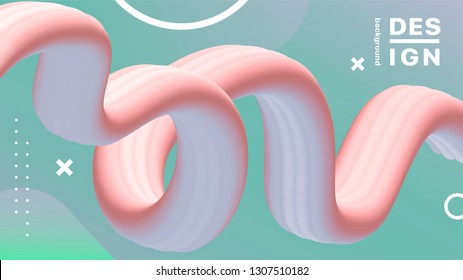 Abstract wavy line like a tentacle. Vector modern background for banner, poster, ui and web design