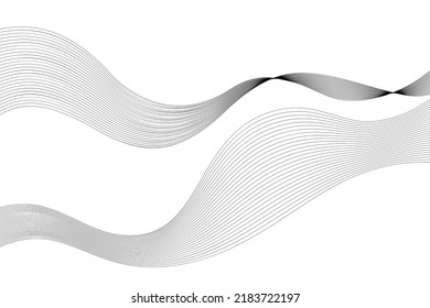 Abstract wavy line pattern decorative template white presentation background illustration vector.