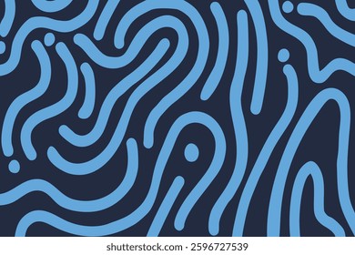 Abstract Wavy Line Pattern on Dark Background – Modern Minimalist Design