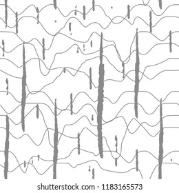 Abstract wavy line pattern, seamless vector geometric background.