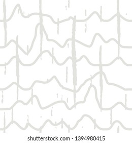 Abstract wavy line pattern, seamless vector geometric background.