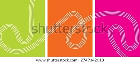 Abstract Wavy Line Patterns Set Vector isolated on Transparent Background