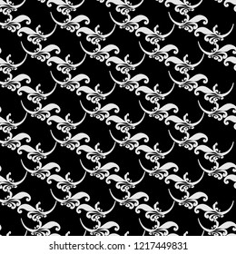 Abstract of wavy line seamless pattern. Fashion graphic background design. Modern stylish abstract texture. Monochrome template for prints, textiles, wrapping, wallpaper, website. Vector illustration