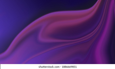 Abstrakte, gewellte, seidige Textur auf dunkelblauem Hintergrund.  Kreative Linie Kunst bunter Farbverlauf.  Design-Elemente für das Layout von Broschüren oder Bannern usw. 