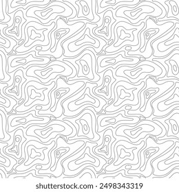 Abstract wavy line topography pattern seamless. Vector Illustration for print, wallpaper, textile, cover etc