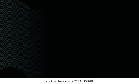 Línea ondulada Abstractas de datos torcidos que fluye el fondo oscuro.