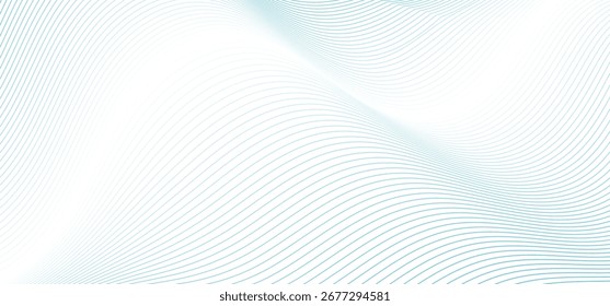 Abstract Wavy Line Vector Background – Minimal Elegant White Design
