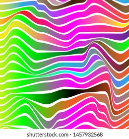 Abstract wavy line vector graphic design 
