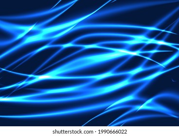 Abstract  wavy line vector illustration in blue color tone  