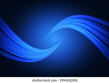 Abstract  wavy line vector illustration in blue color tone   