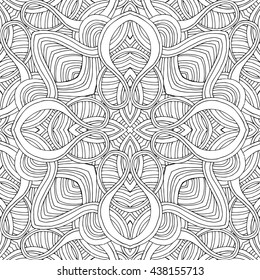 Abstract wavy line vector symmetry ornament. Can use like seamless pattern.