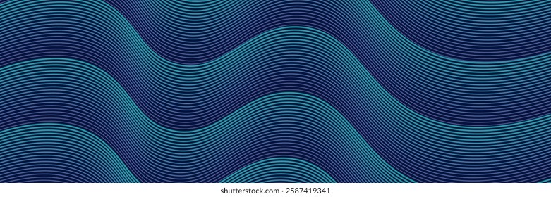 Abstract wavy lines background, colorful lines shape decorative design. eps10 vector