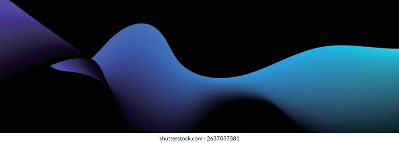 abstract wavy lines background with dark