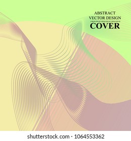 Abstract Wavy lines background. Glittering curly elements. Vector illustration.