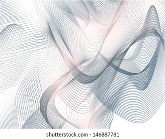 abstract wavy lines background with grey & white colors, ideal for business cover designs