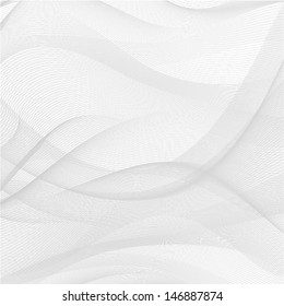 abstract wavy lines background with grey & white colors, ideal for business cover designs