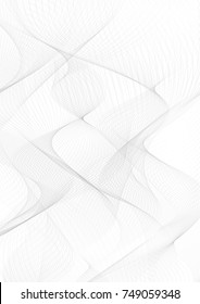 Abstract wavy lines background with grey & white colors, ideal for business, brochure cover designs.
