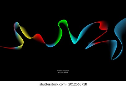 Abstract Wavy Lines Background Illustration Vector Image