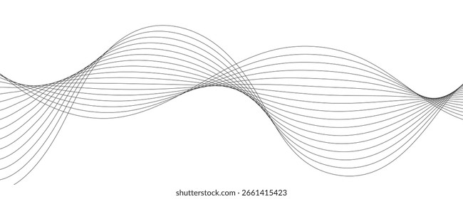 abstract wavy lines background illustration