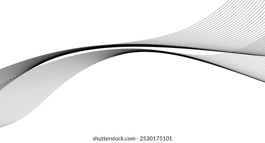 Abstract wavy lines background. Line art background. Wave with lines created using blend tool simple art modern abstract