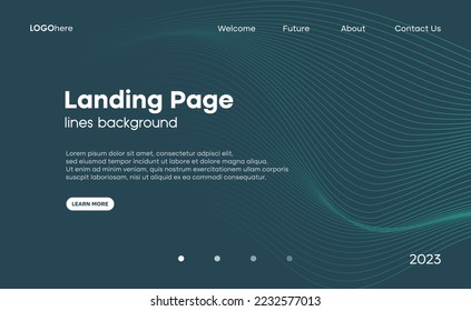 Abstract wavy lines background. The minimal layout design template for the webpage and business presentation.
