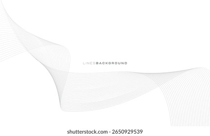 Abstract Wavy Lines Background - Minimal Line Flow Design