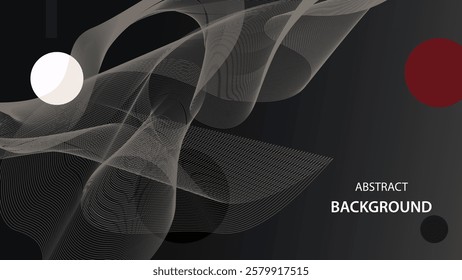 Abstract wavy lines background. Modern line abstract background.