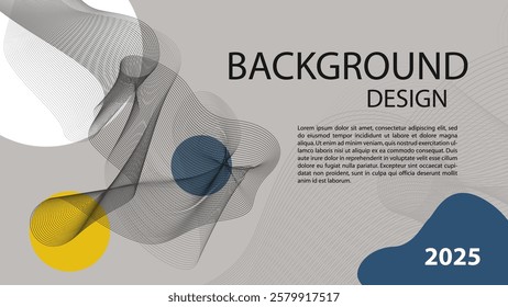 Abstract wavy lines background. Modern line abstract background.