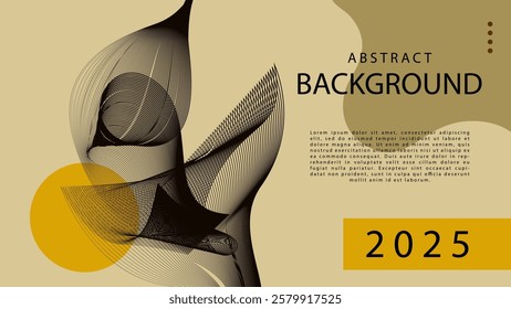 Abstract wavy lines background. Modern line abstract background.