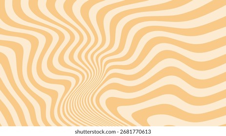 Fundo abstrato linhas onduladas, pastel distorcido padrão geométrico retro, projeto de ilusão óptica