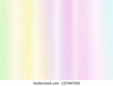 Abstract wavy lines background. Rainbow passport page holographic watermark