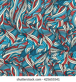 Abstract of wavy lines background Seamless pattern.